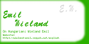 emil wieland business card